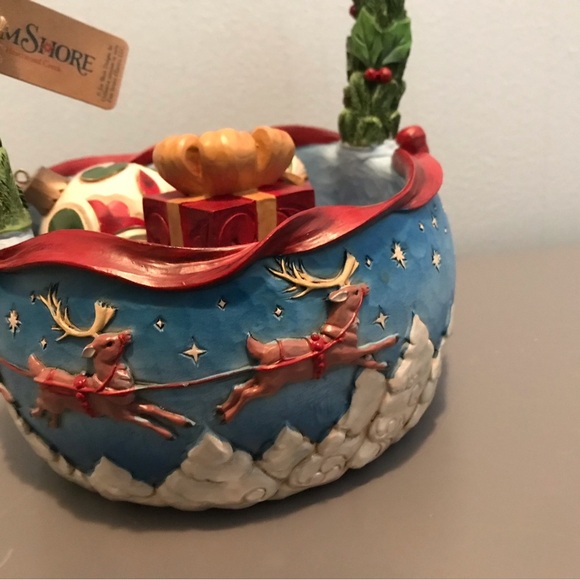 Jim Shore Blue Christmas Basket with Ornaments - Picture 6 of 10